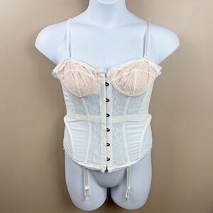 Topmelon Lace Up Back Corset Tummy Control Lingerie Size L